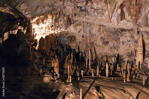 Stalactite and stalagmite photo