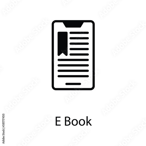 e book icon design stock illustration