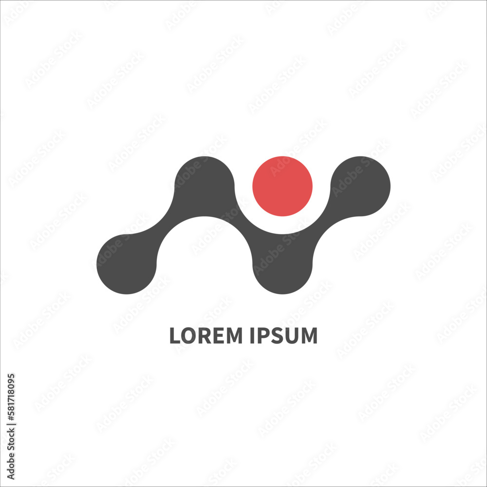 Letter n, monogram, isolated pictogram Letter n, monogram, isolated pictogram