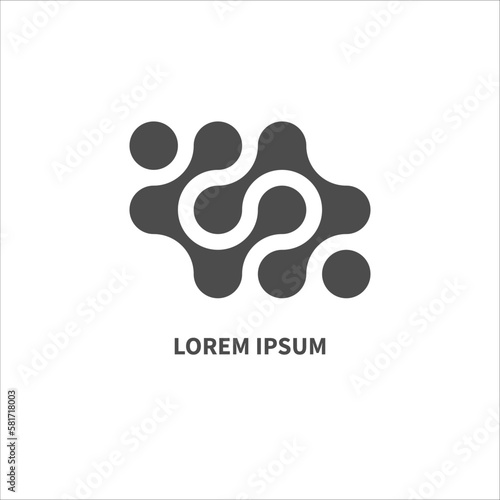 Innovation, logo technology, dots icon, science concept