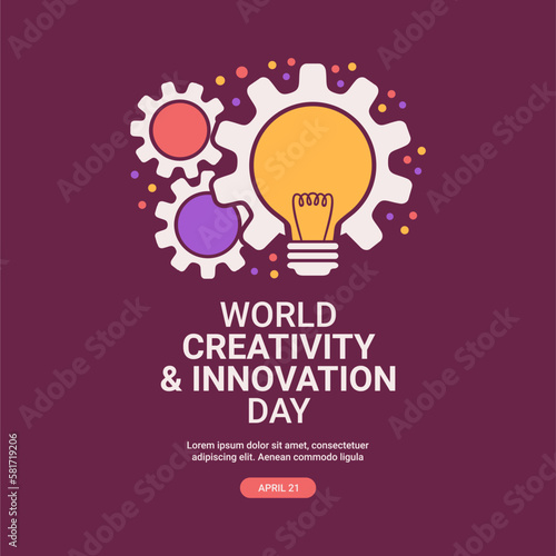 world creativity and innovation day poster template