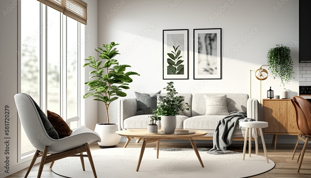 Living room in modern style, design, Generative AI Living room in modern style, design, Generative AI