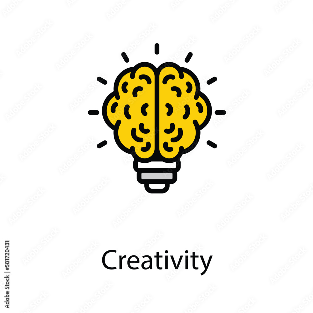 Fototapeta premium Creativity icon design stock illustration