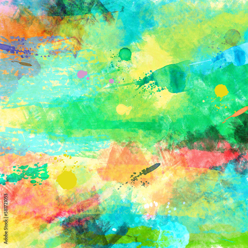 明るい色の抽象画の背景イラスト © 時々雨