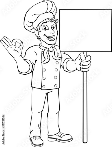 Chef Cook Baker Man Cartoon...