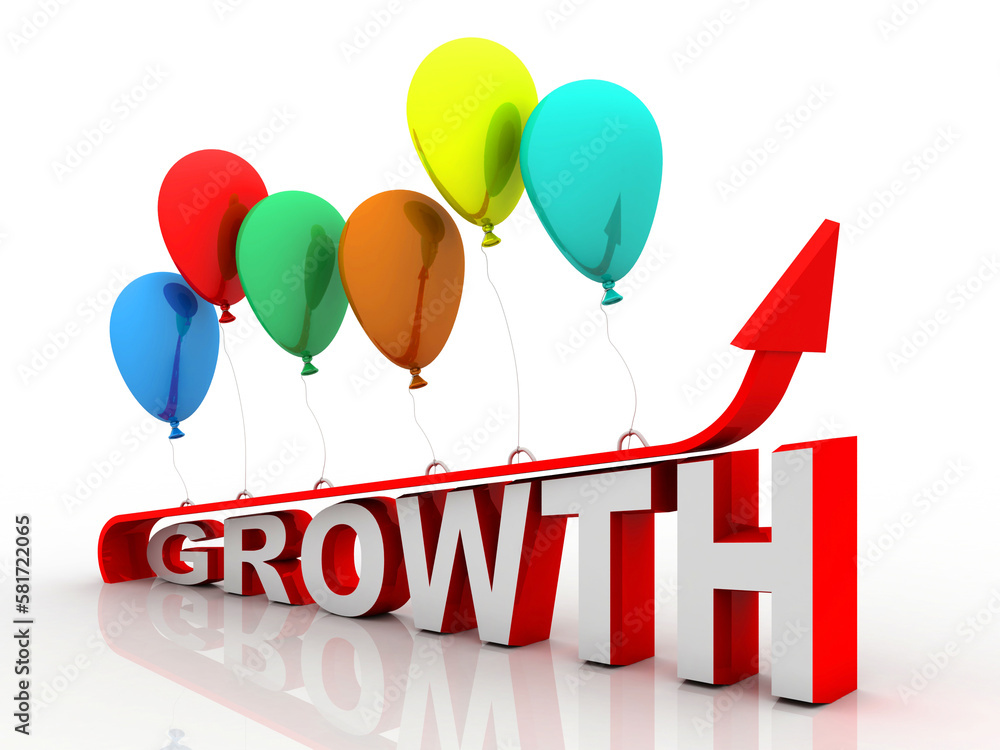 3D illustration Rising colorful growth arrow
3D illustration Rising colorful growth arrow
