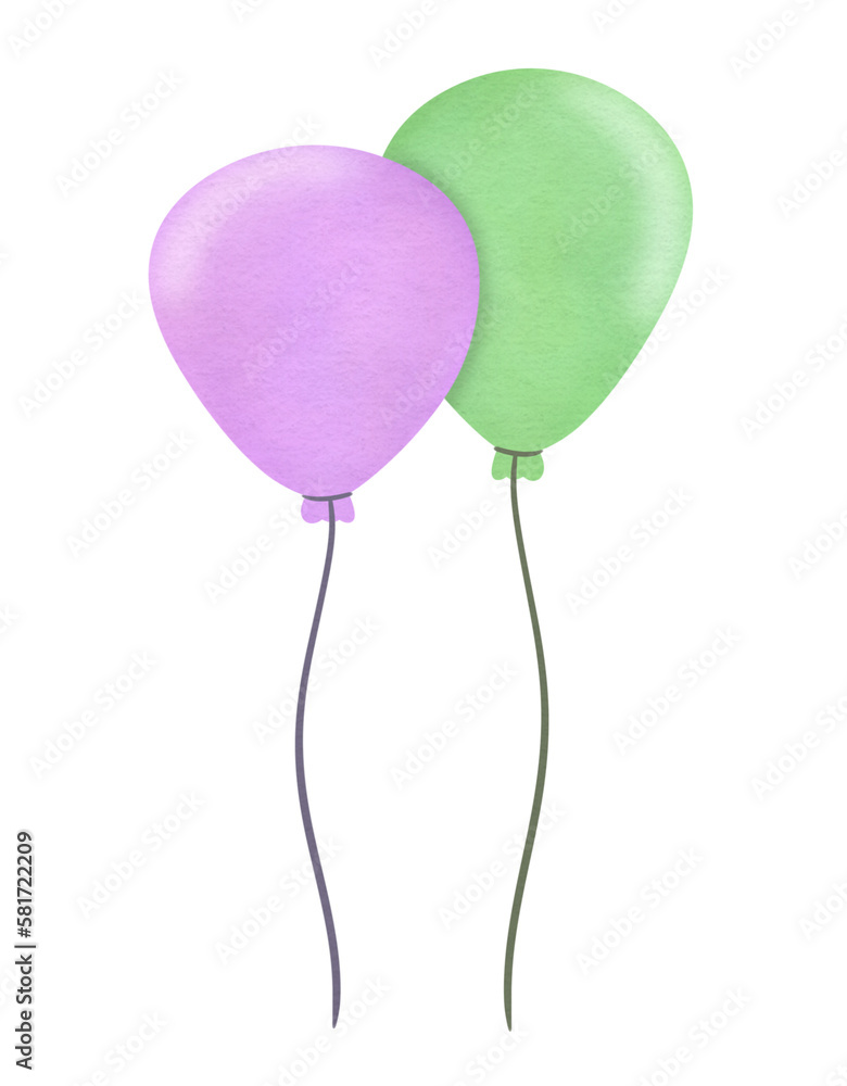 balloons watercolor illustration balloons watercolor illustration