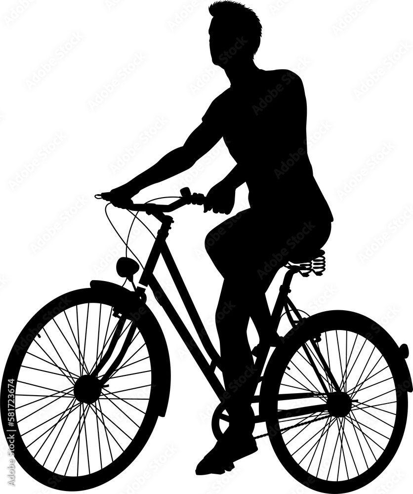 Bike Cyclist Riding Bicycle Silhouette Bike Cyclist Riding Bicycle Silhouette