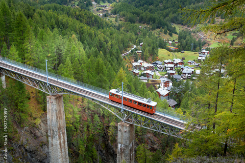 Zermatt, Switzerland. Gornergrat service train photo