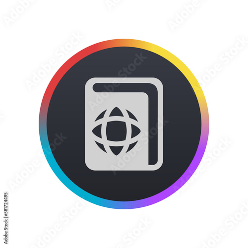 Tableau sur toile Dictionary - Pictogram (icon)