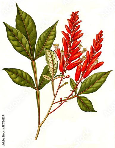 Heilpflanze, Quassia amara, Brasilianischer Quassiabaum, Quassiabaum, Quassiaholzbaum, Bitterquassia, Bitterholz photo