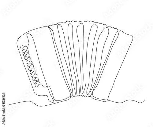 abstract Accordion Continuous On Line Drawing
