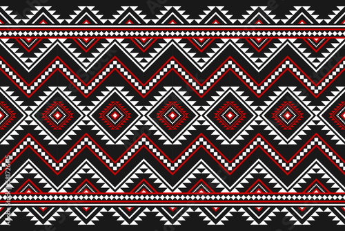 Carpet tribal pattern art. Geometric ethnic seamless pattern traditional. American, Mexican style. Design for background, wallpaper, illustration, fabric, clothing, carpet, textile, batik, embroidery.