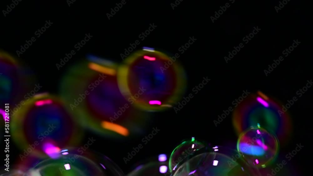 Soap bubbles that fly like fluffy dances Soap bubbles that fly like fluffy dances