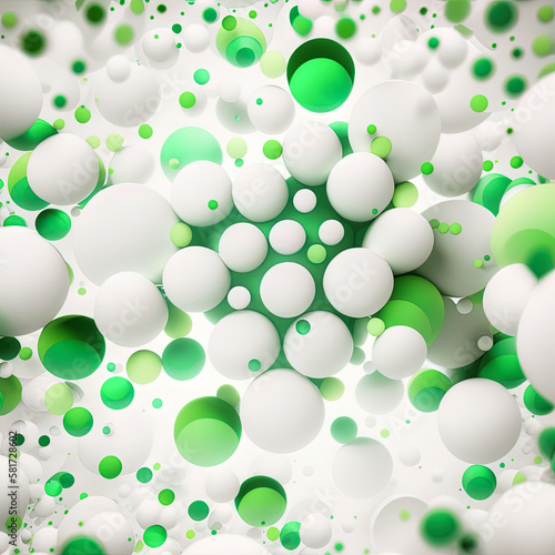 Abstract background with beautiful three-dimensional spheres