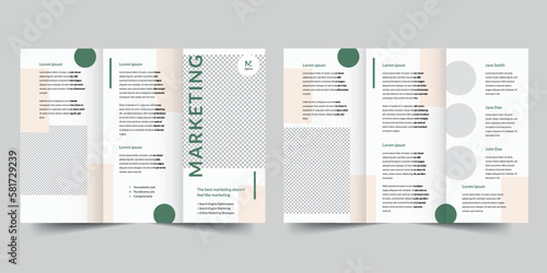 Digital Marketing   trifold brochure template. A clean, modern, and high-quality design tri fold brochure vector design. Editable and customize template brochure
