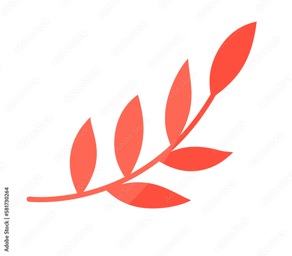 Botanical leaf branch Botanical leaf branch