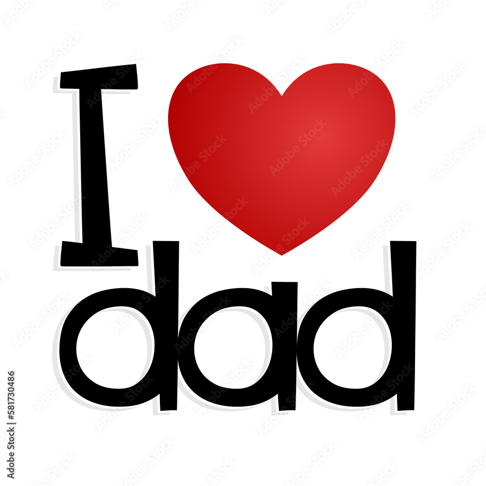 I love Dad. Logo for the pattern I love Dad. Logo for the pattern