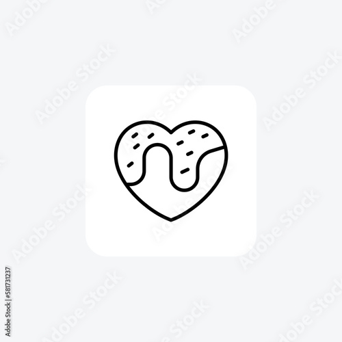 Favorite, heart, fully editable vector fill icon