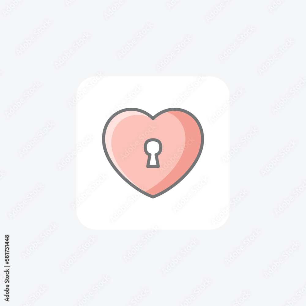 Love lock, secure fully editable vector fill icon
Love lock, secure fully editable vector fill icon