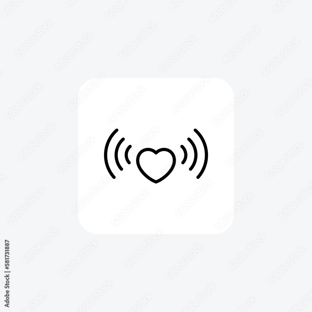 Heart, love fully editable vector line icon
Heart, love fully editable vector line icon