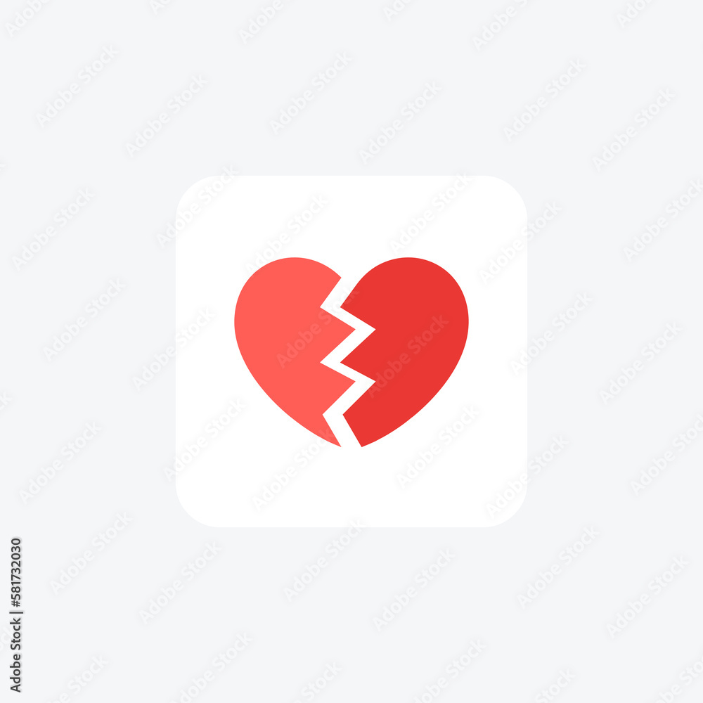 Broken, feelings, fully editable vector line icon
Broken, feelings, fully editable vector line icon
