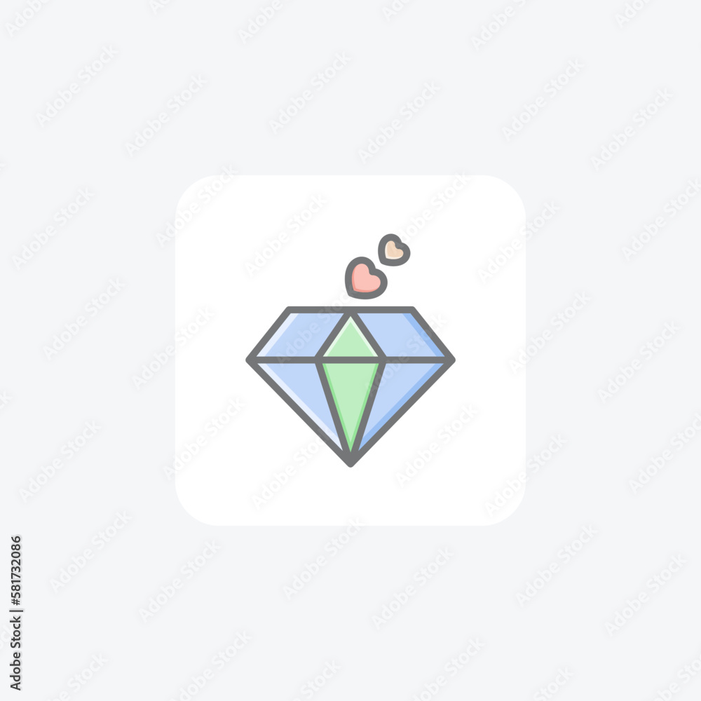 Diamond, stone, fully editable vector line icon
Diamond, stone, fully editable vector line icon