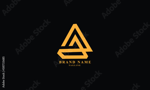 ADA, AAD, AD, AA, Abstract initial monogram letter alphabet logo design