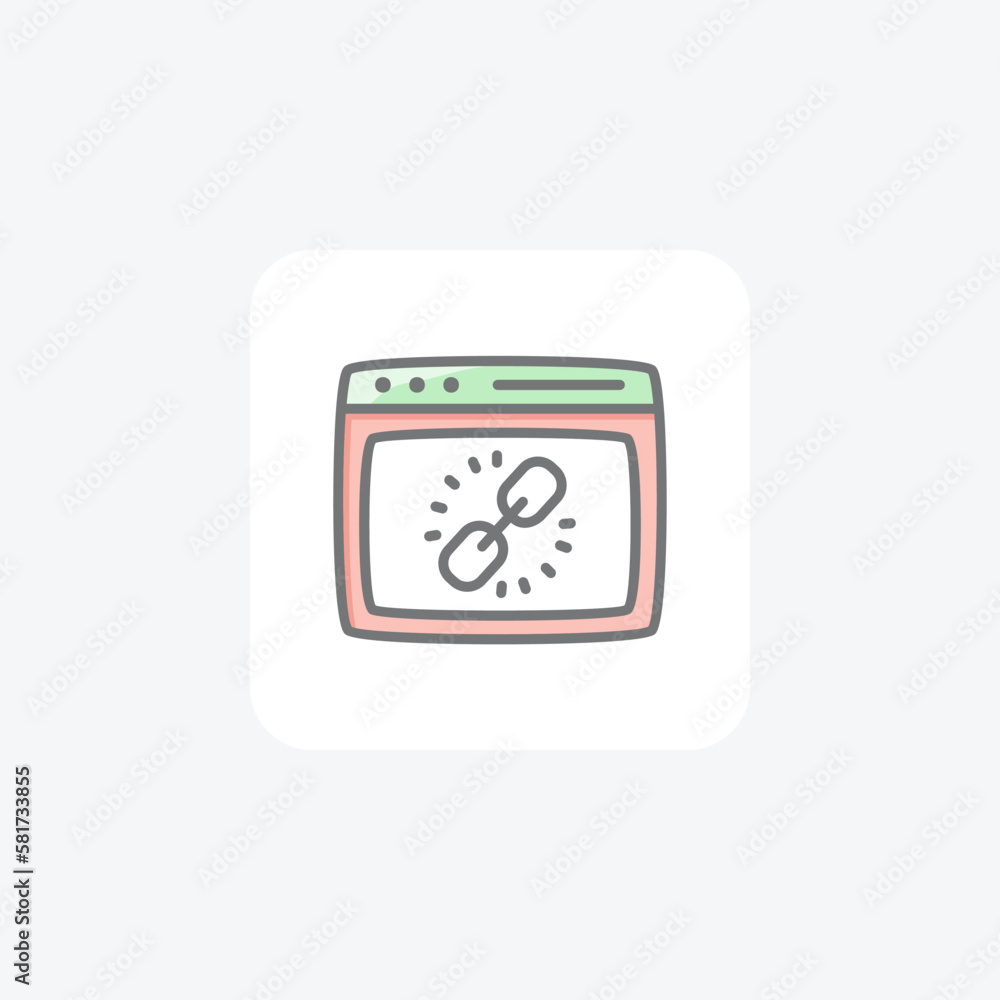 Fototapeta premium Broken link, fully editable vector fill icon