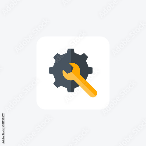 Web, setup fully editable vector fill icon

