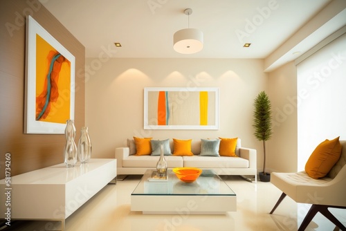 modern living room with sofa