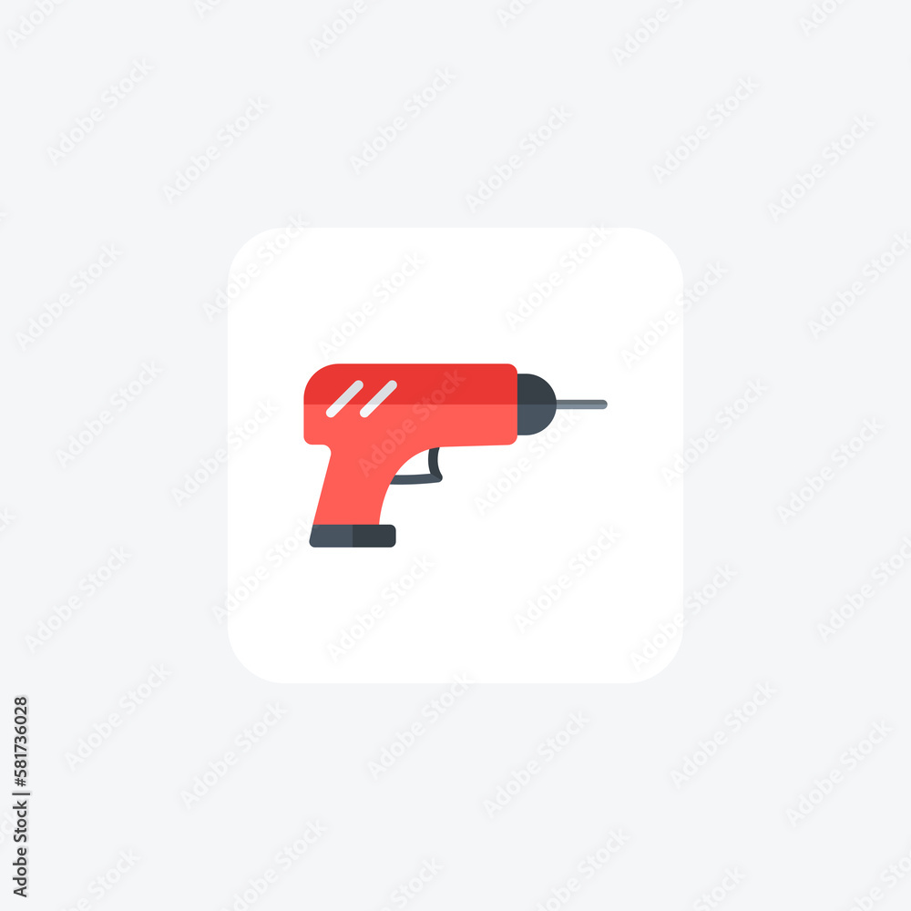 Drill, raw fully editable vector fill icon
Drill, raw fully editable vector fill icon