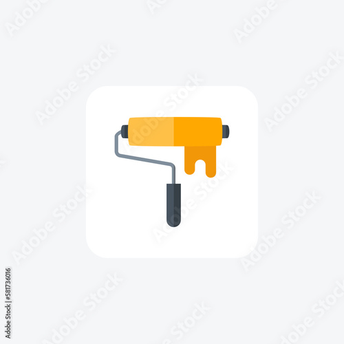 Paint, painting fully editable vector fill icon

