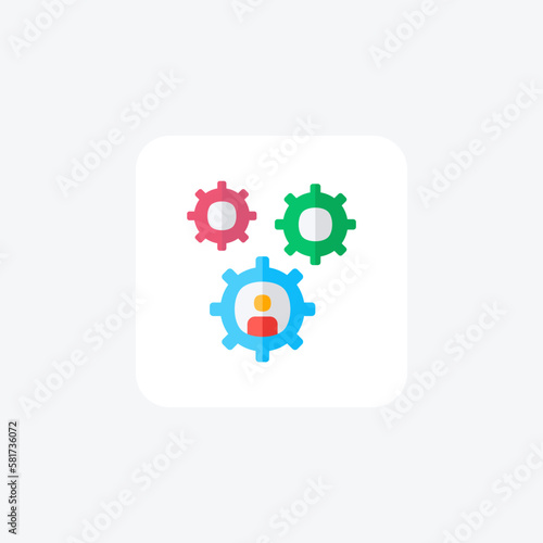 System, fixed fully editable vector fill icon

