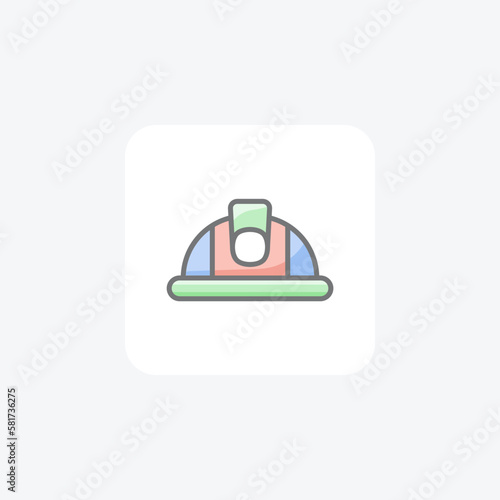 Helmet, foreman fully editable vector fill icon


