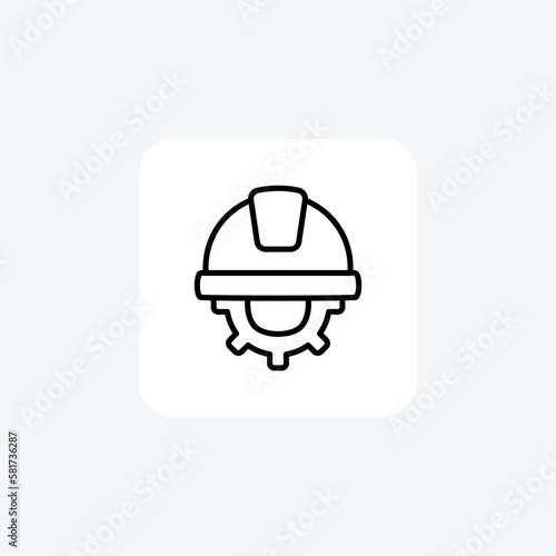 Civil, cog fully editable vector fill icon

