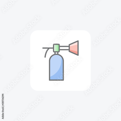 Blowtorch, butane fully editable vector fill icon

