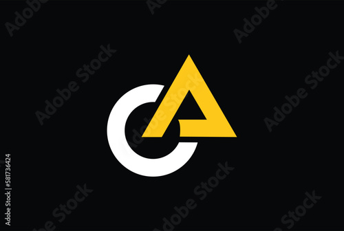 letter ca and ac logo design vector template