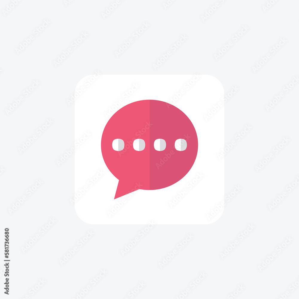 Fototapeta premium Box, chat, fully editable vector flat icon