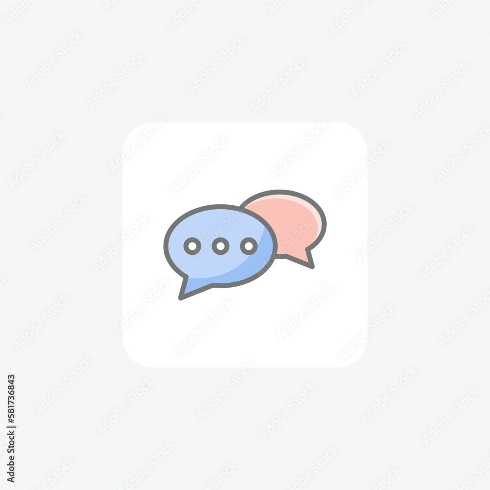 Chat, message, fully editable vector flat icon
Chat, message, fully editable vector flat icon