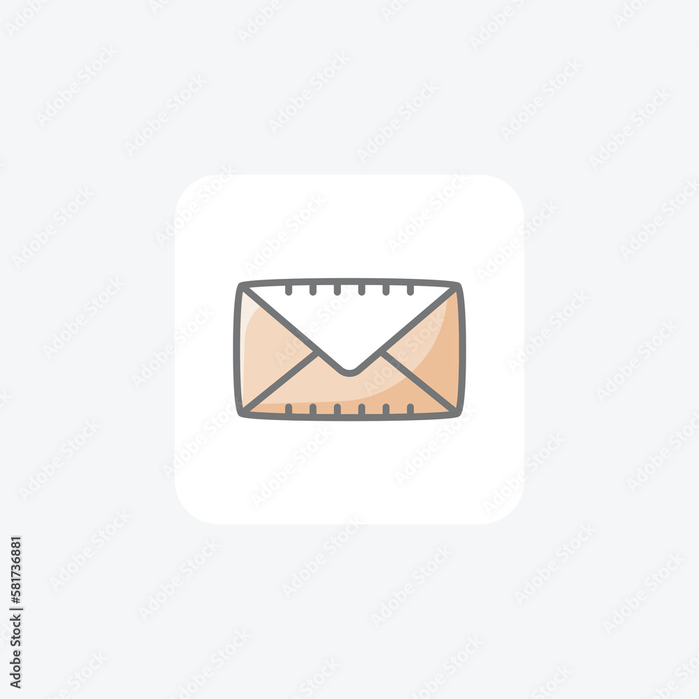 Message, letter fully editable vector flat icon
Message, letter fully editable vector flat icon
