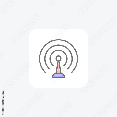 Antena, multimedia fully editable vector flat icon


