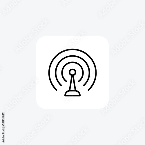 Antena, multimedia fully editable vector flat icon

