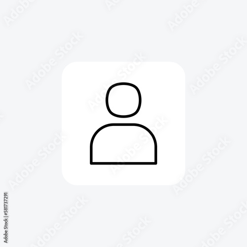 Person identity fully editable vector icon