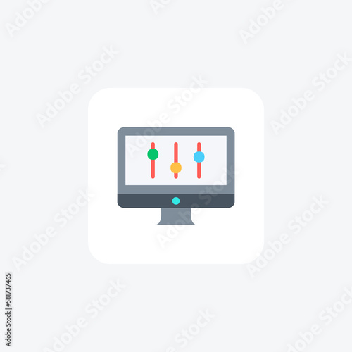 Adjust adjustment  fully editable vector icon

