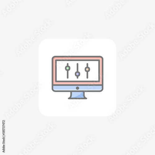 Adjust adjustment  fully editable vector icon

