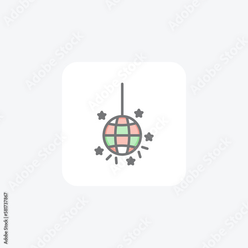 Dance, disco fully editable vector icon

