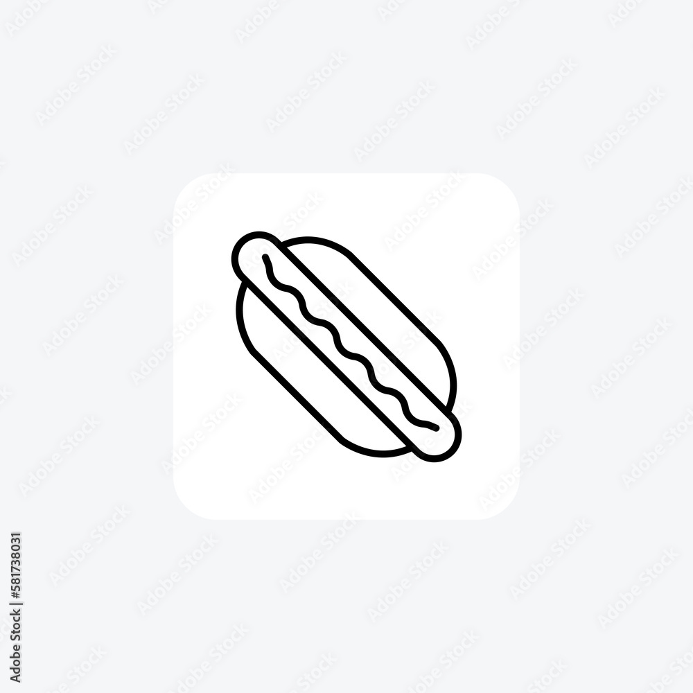 fast food, hotdog fully editable vector icon
fast food, hotdog fully editable vector icon