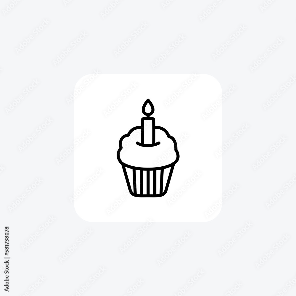 Cake, dessert, treat icon fully editable vector icon
Cake, dessert, treat icon fully editable vector icon