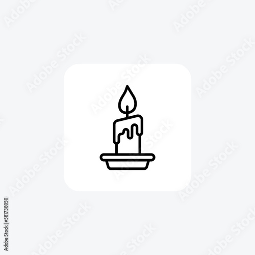 Candle  halloween fully editable vector icon  